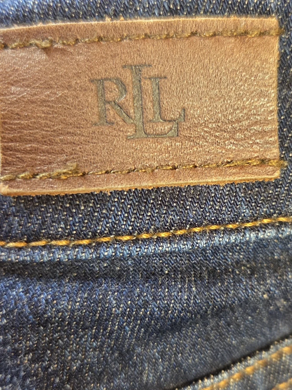 Ralph Lauren Premier Straight-Leg Mid/Dark Blue Jeans Size 8 - Picture 7 of 8